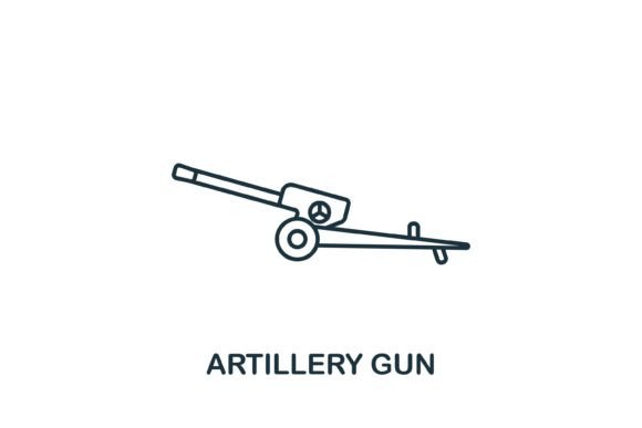 Artillery Gun Icon: A Bold Graphics Choice for Handmade Creations