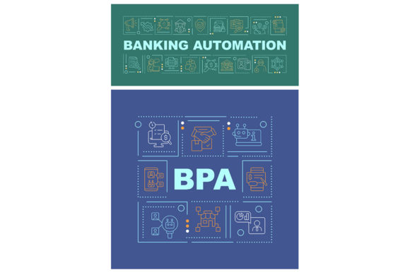 Banking Automation Graphics: Bold Templates for Crafters