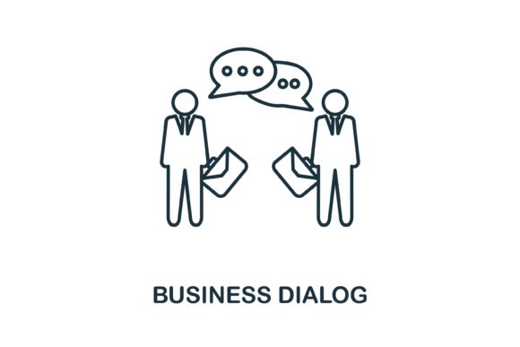 Business Dialog Icon: A Versatile Graphics Asset