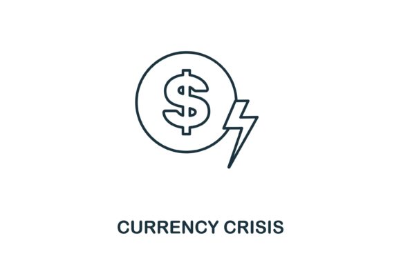 Currency Crisis Icon: A Versatile Graphic for Modern Design