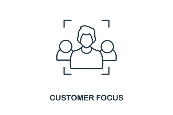 Customer Focus Icon: A Versatile Graphic for Handmade Creations