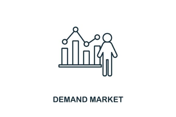 Demand Market Icon: A Versatile Graphic for Modern Branding