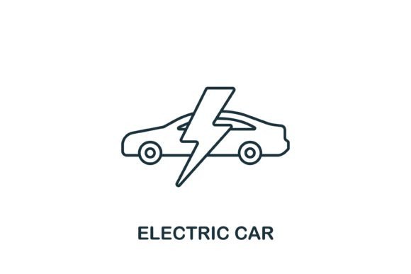 Electric Car Icon: A Versatile Graphic for Digital Sellers