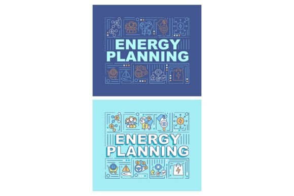 Energy Planning Word Concepts Banner Set Graphics Review