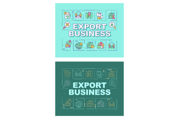 Export Business Word Concepts Banner Set Graphics Review