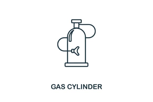 Gas Cylinder Icon: A Versatile Design for Embroidery