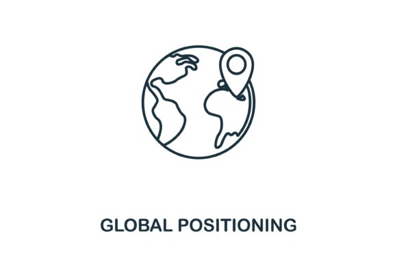 Global Positioning Icon: A Versatile Design for Embroidery