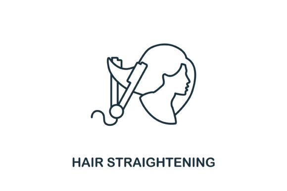 Hair Straightening Icon: A Versatile Graphics Asset