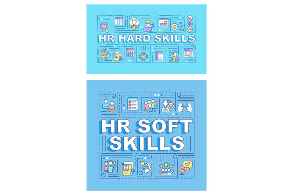HR Skills Word Concepts Banner Set Graphics Review