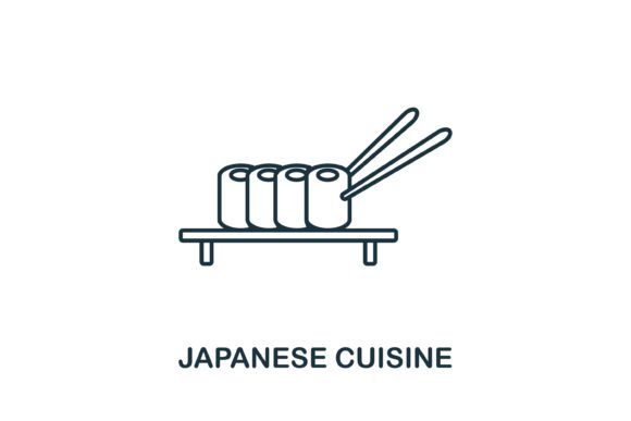 Japanese Cuisine Icon: A Versatile Graphic for Digital Sellers