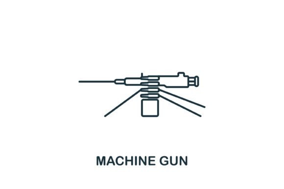 Machine Gun Icon: A Bold Addition to Your Graphics and Icons