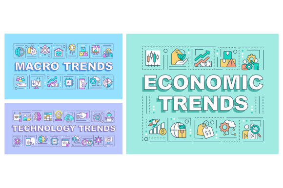 Macro Trends Word Concepts Banner Set Graphics Review