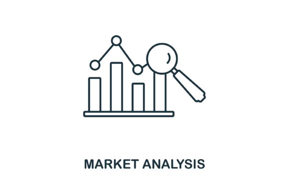Market Analysis Icon: A Versatile Graphic for Digital Sellers