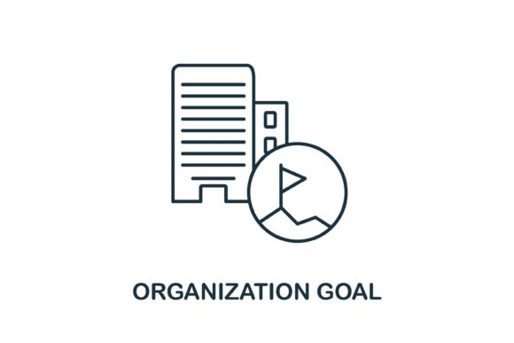 Organization Goal Icon: A Modern Graphic for Local Brands