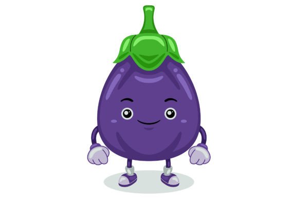 Review: Cute Aubergine Mascot Character Vector for Graphics and Illustrations