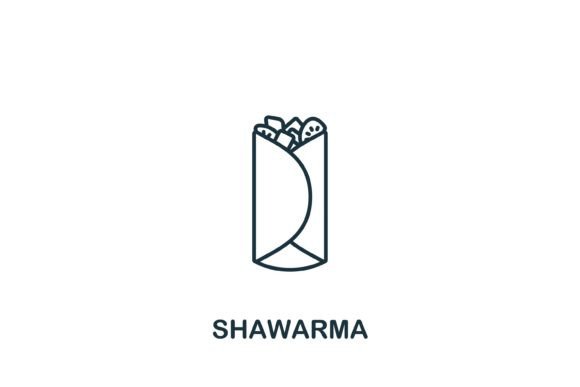 Shawarma Icon: A Versatile Graphic for Local Business Branding