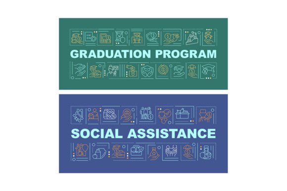 Social Assistance Word Concepts Banners: Graphics Review