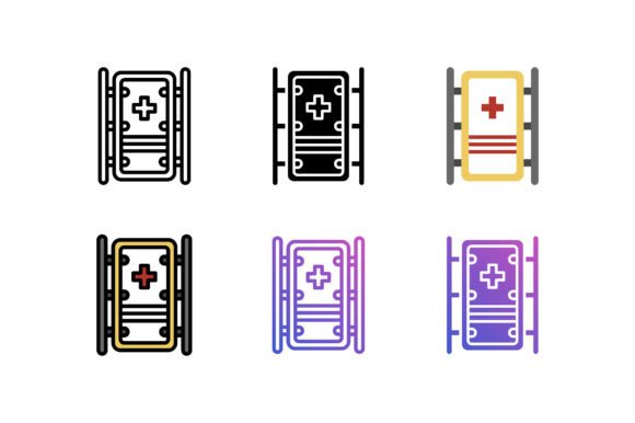 Stretcher Rescue Icon: Graphics & Icons for Crafters