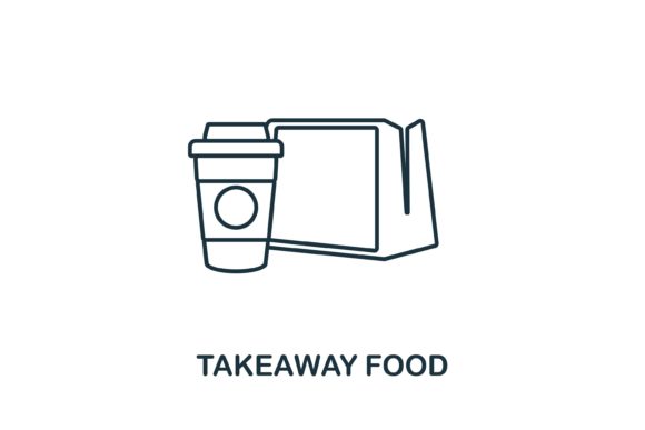 Takeaway Food Icon: A Versatile Graphics Asset for Designers