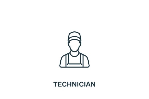 Technician Icon: A Versatile Graphic for Local Business Branding