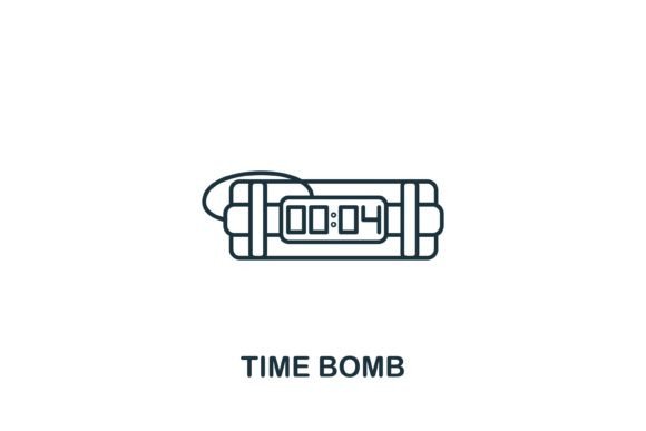Time Bomb Icon: A Versatile Graphic for Digital Sellers